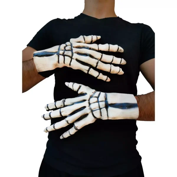 Skeleton Large Gloves (White)