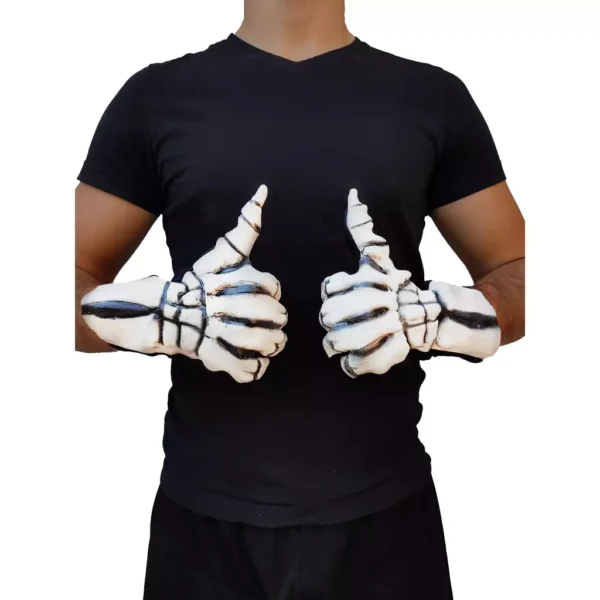 Skeleton Large Gloves (White)