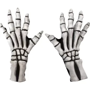 25317 3 Skeleton Large Gloves (White)