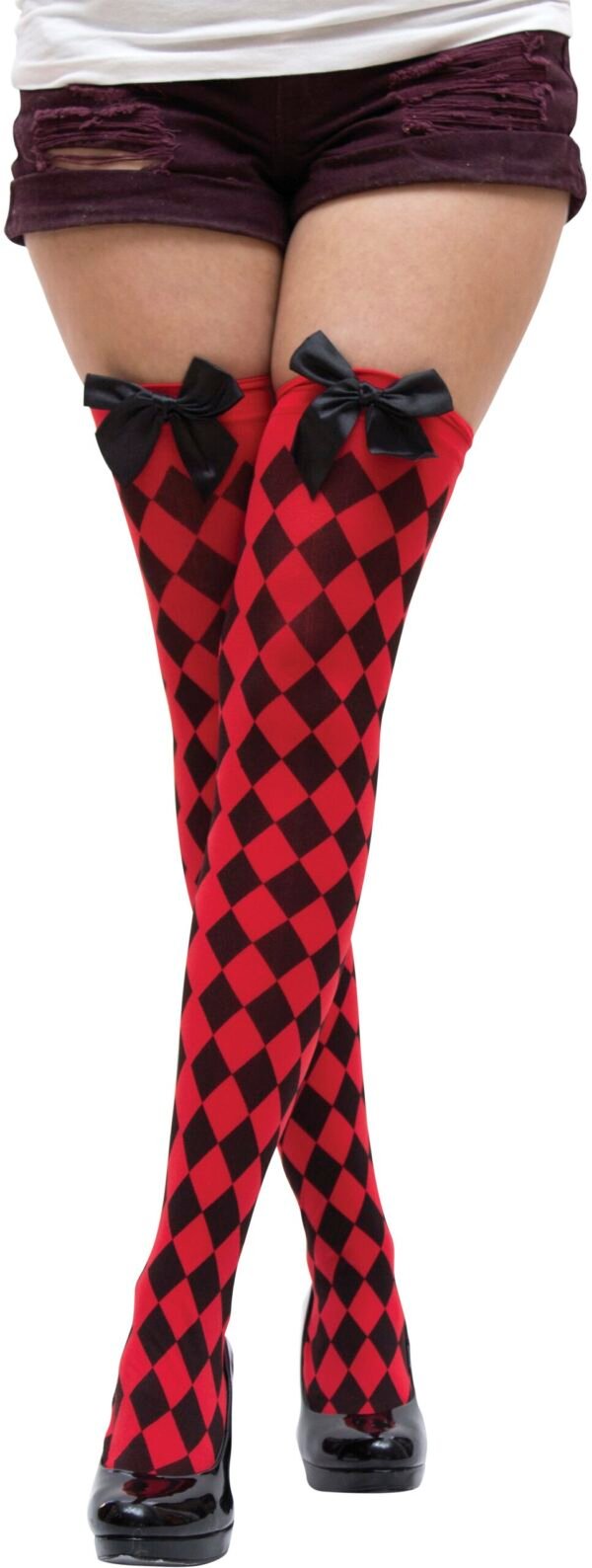 Medias Arlequín Negro/Rojo