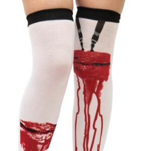 Medias Zombie – Diseño con Efecto de Sangre y Labios