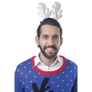 662796 Diadema Reno Plateada Brillitos