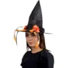 sombrero de bruja con flores