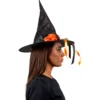 sombrero de bruja con flores