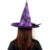 666027 3 sombrero de bruja morado con flores