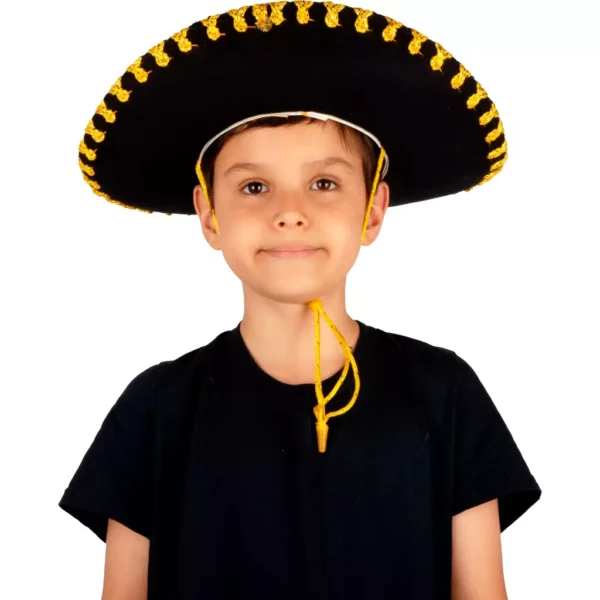 666036 4 Sombrero de Charro Oro Mediano