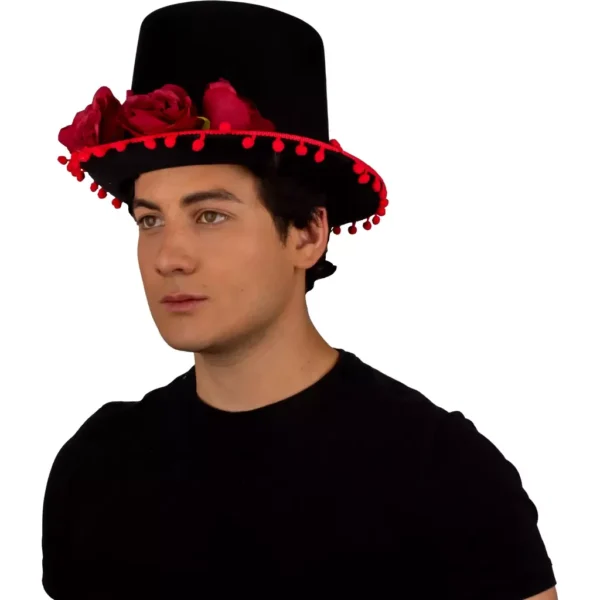 Sombrero catrín rosas grande