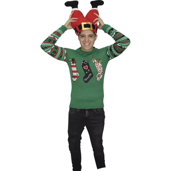 85196 Ugly Sweater Botas Navideñas - Talla M Infantil