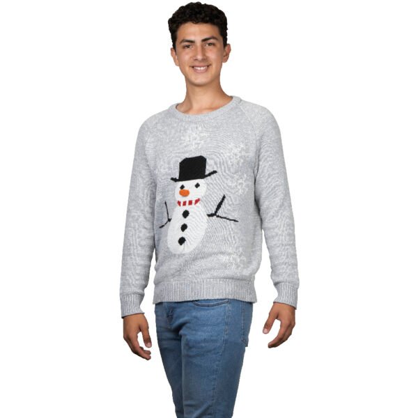 Uggly Sweater Muñeco De Nieve Gris Caballero