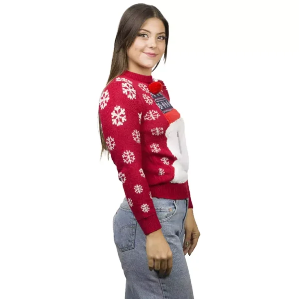 Uggly Sweater Oso Polar Rojo Dama