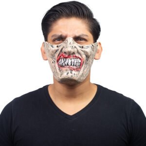 Máscara Zombie Flesh – Máscara de Medio Rostro Realista