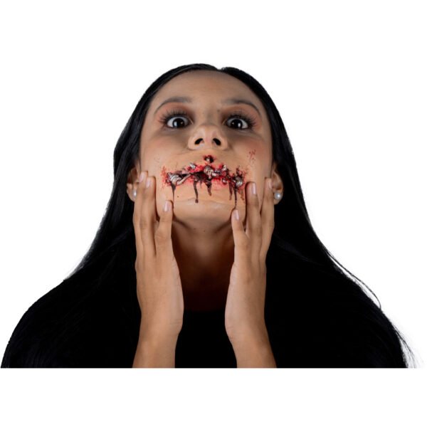 Speachless - Aplicación de Látex Boca Cosida Efecto Horror | Ghoulish Productions