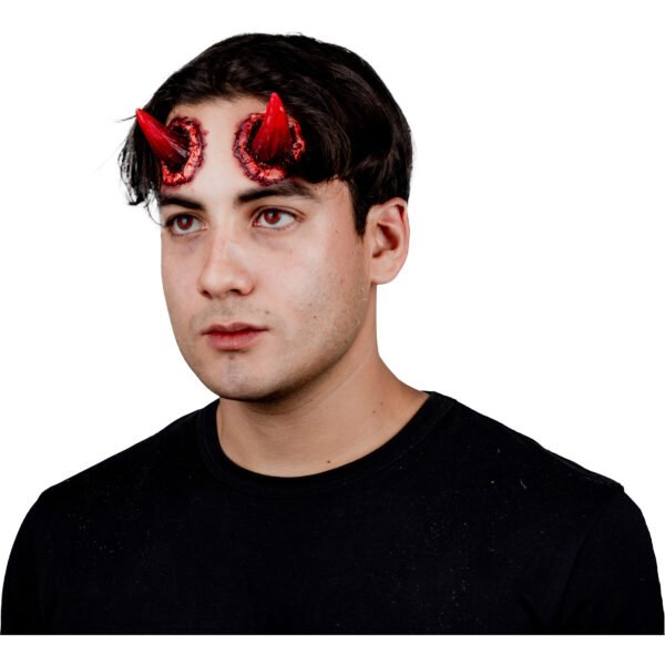 Devil Red Horns - Aplicaciones de Látex Cuernos Rojos Diabólicos