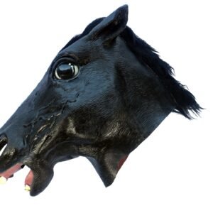 Black Máscara Black Horse Látex - Caballo Negro Realista | Ghoulish Productions