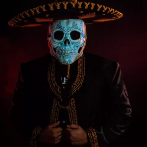 Máscara Mexican Catrin Día de los Muertos | Látex Artesanal Pintada a Mano