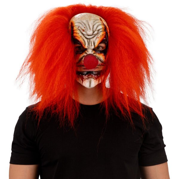 30062 2 Máscara Payaso Mont's Glowing Clown Halloween | Látex Artesanal México