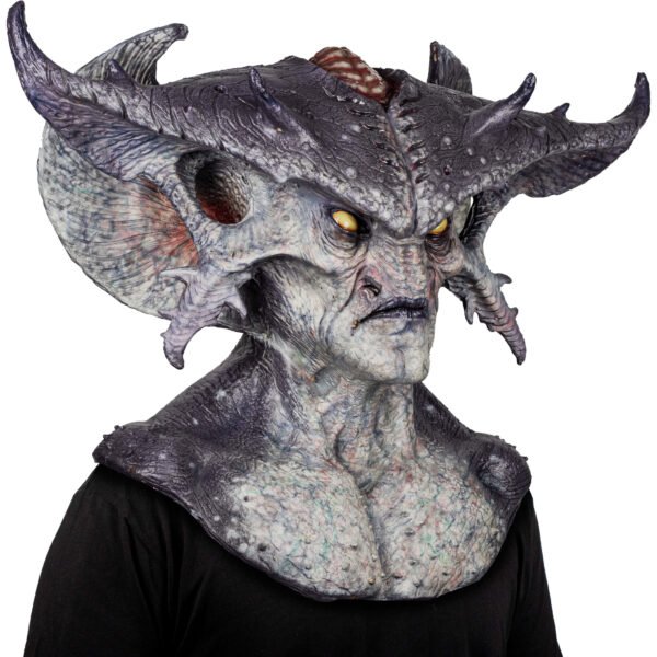 Máscara Warlord de Látex Artesanal para Halloween, Cosplay y Fiestas Temáticas