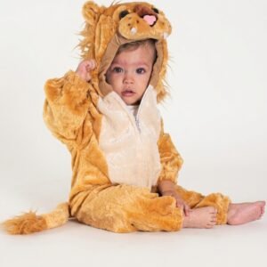 Disfraz de León Infantil de Peluche – Capucha con Melena y Detalles Realistas