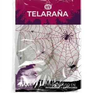 Telaraña Brillante Decorativa – Super Elástica Hasta 4.87 Metros | 60 g | Uso Interior y Exterior