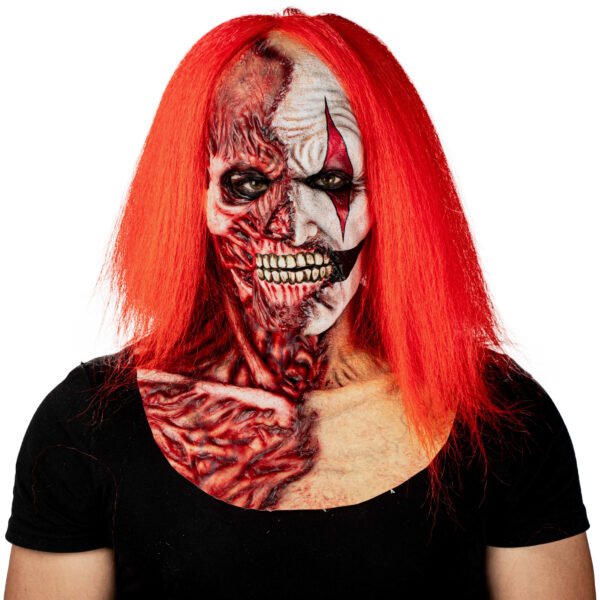 Máscara Two Faces Clown - Máscara de Látex Hyper Mask | Ghoulish Productions