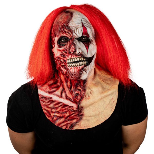 Máscara Two Faces Clown - Máscara de Látex Hyper Mask | Ghoulish Productions