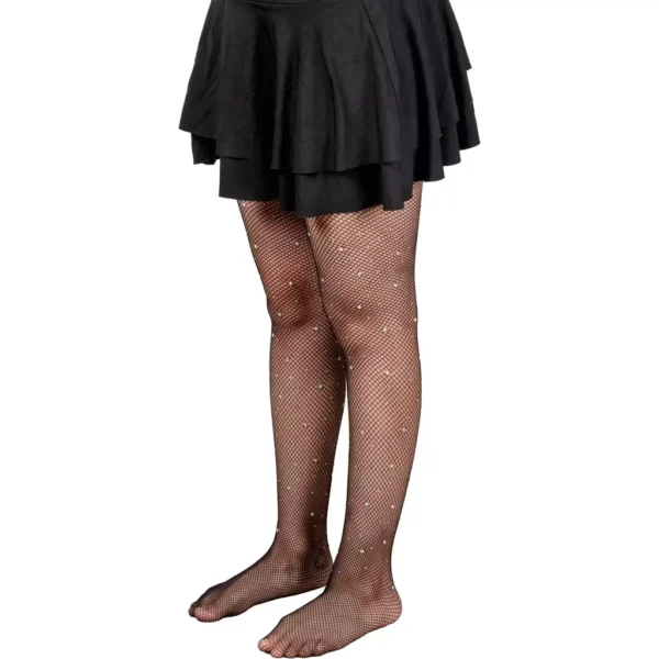 Medias de Red Negras con Brillos