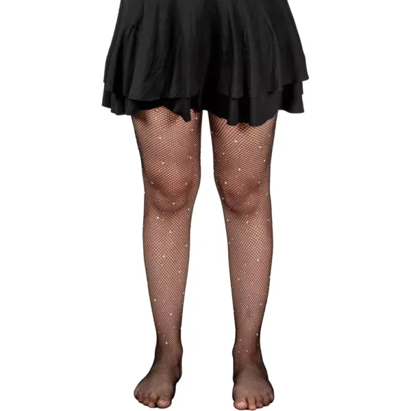 Medias de Red Negras con Brillos
