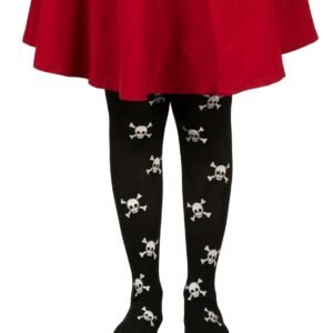 Medias de Calaveras – Medias Negras con Estampado de Calaveras y Tibias