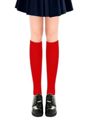 Medias de Red Rojas para Niñas