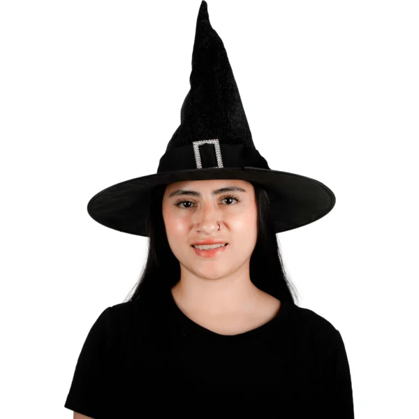 Sombrero de Bruja Negro de Lujo