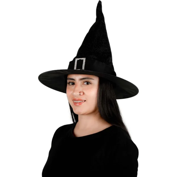 Sombrero de Bruja Negro de Lujo