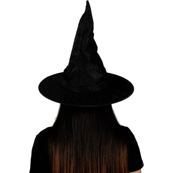 Sombrero de Bruja Negro de Lujo