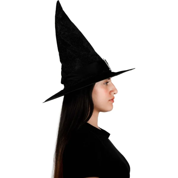 Sombrero de Bruja Negro de Lujo