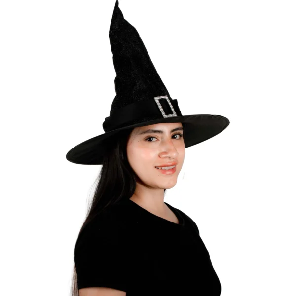 Sombrero de Bruja Negro de Lujo