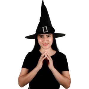 Sombrero de Bruja Negro de Lujo