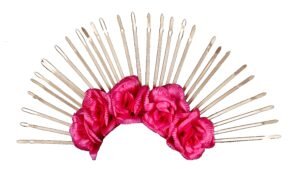 667014 Diadema de catrina flores rosas