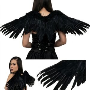 Alas de Águila Negra para Disfraz – Diseño Detallado y Majestuoso