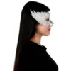 Antifaz Plateado con Plumas