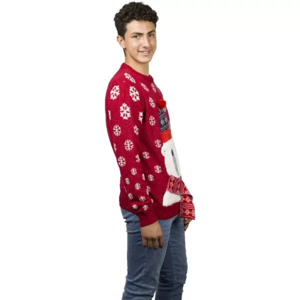 Uggly Sweater Oso Polar Rojo Caballero