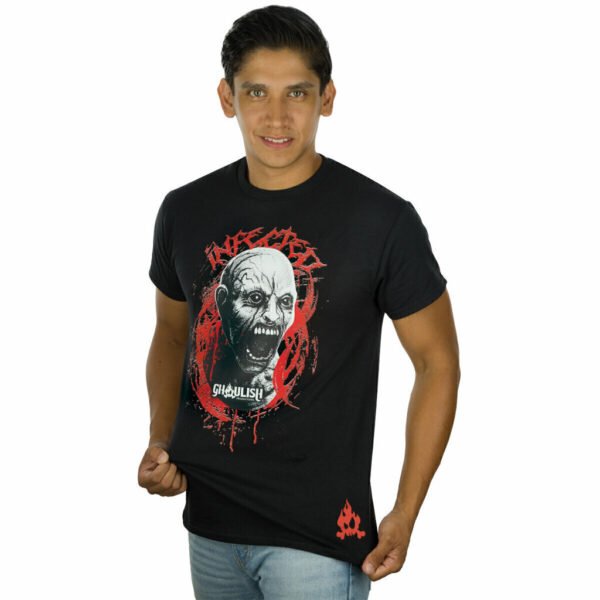 Playera Zombie Infectado Ghoulish - Camiseta Negra Hombre Horror