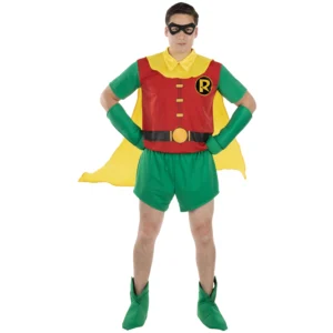 Disfraz Robin Classic DC Core Oficial DC Comics - Traje Completo con Capa