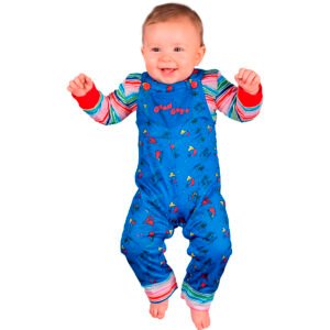 11095_44096_Disfraz Chucky Bebé Disfraz Chucky Bebé - Overol Azul Good Guys con Playera a Rayas