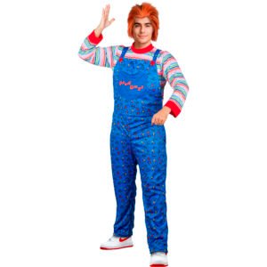 Disfraz Chucky Hombre Oficial con Overol, Playera y Peluca