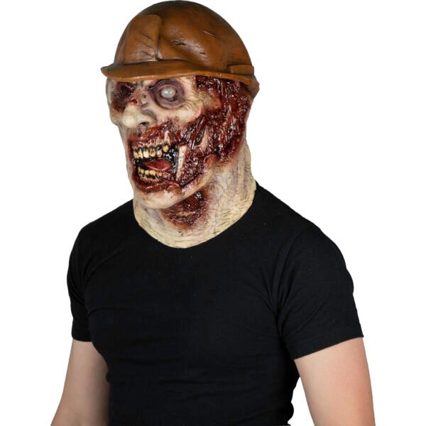 30176_Brickie Zombie (2) Máscara Brickie Zombie – Zombie Obrero con Casco de Construcción