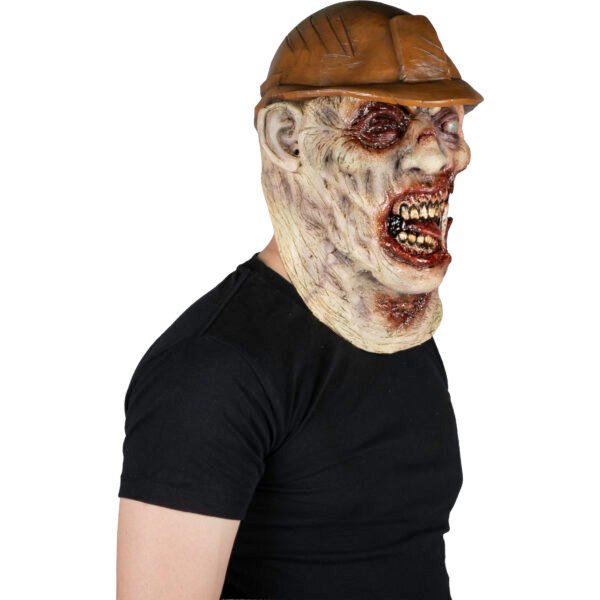 30176_Brickie Zombie (6) Máscara Brickie Zombie – Zombie Obrero con Casco de Construcción