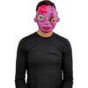 Máscara Zombie Kid Mask – Rostro Putrefacto Violeta con Gusano