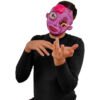 Máscara Zombie Kid Mask – Rostro Putrefacto Violeta con Gusano