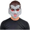 Máscara de Vampiro Clásico Vampire Kid Mask con Cabello Negro y Colmillos