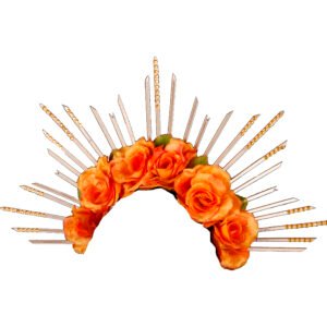 Diadema Catrina Flores naranjas
