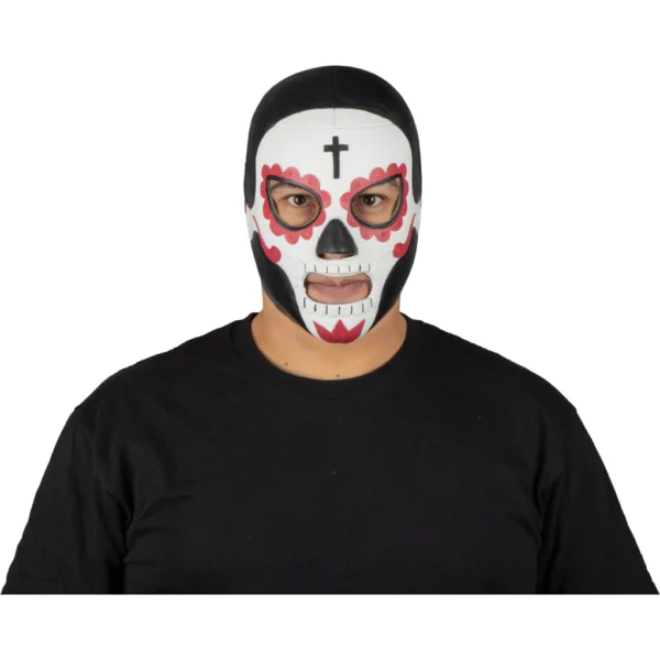 Máscara Látex Luchador Penitente – Diseño Calavera Artesanal